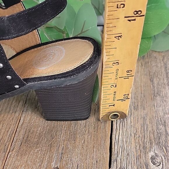 So catfish black block heel buckle sandals Size 6 - Picture 4 of 10